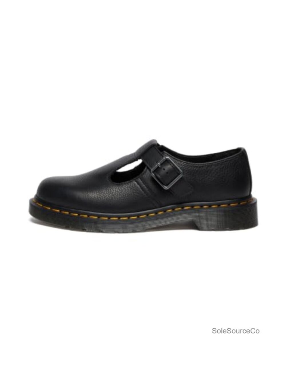 Dr. Martens Polley T-Bar Shoes Leather Flats Buckle Closure